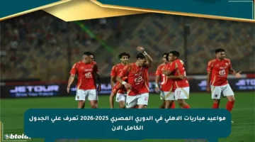 مواعيد مباريات الأهلي في الدوري المصري 2025-2026 تعرف على الجدول الكامل الآن
